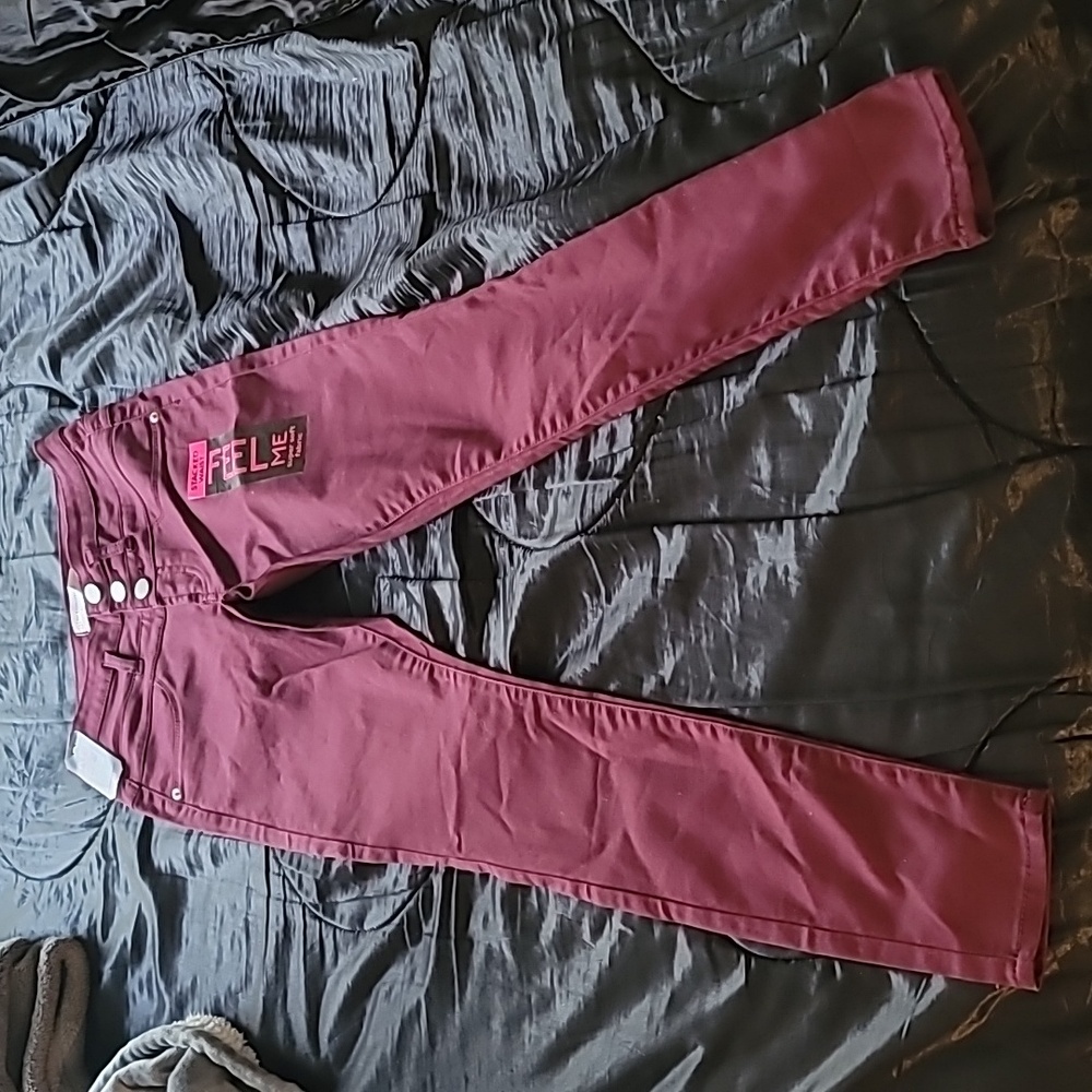 No Boundaries Burgundy Skinny Jeans